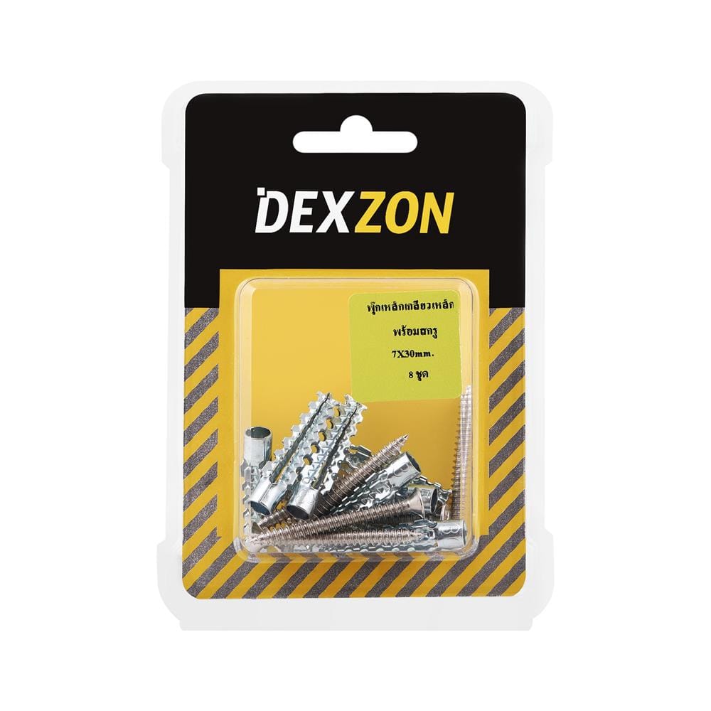 พุก IR ยึดผนังกลวง DEXZON 7X32 มม. แพ๊ก 8 ชิ้น