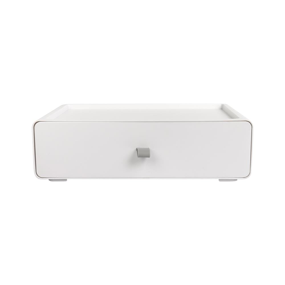 กล่องลิ้นชักเล็ก STACKO CUBE M 26.8x21x8 ซม. สีขาว