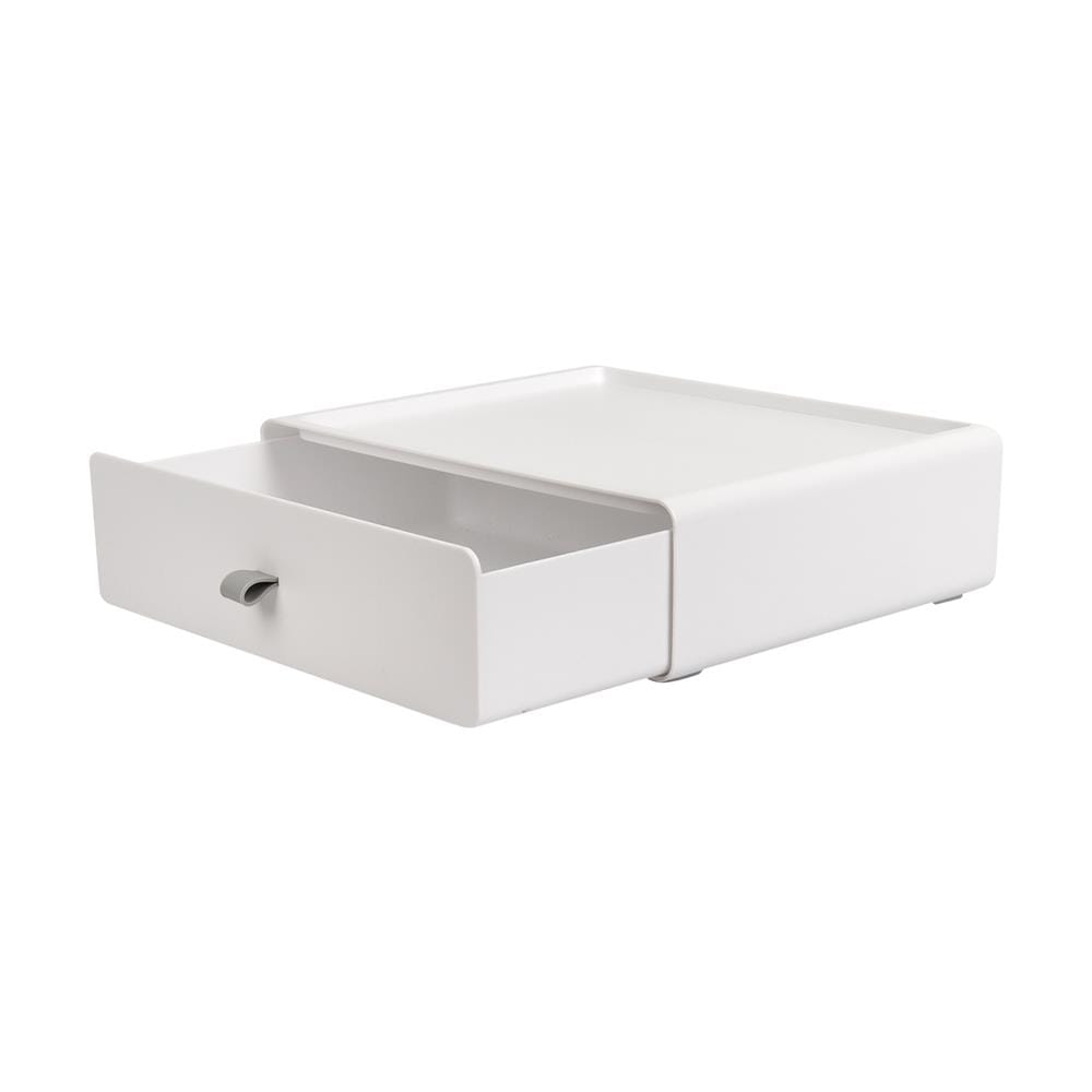 กล่องลิ้นชักเล็ก STACKO CUBE M 26.8x21x8 ซม. สีขาว