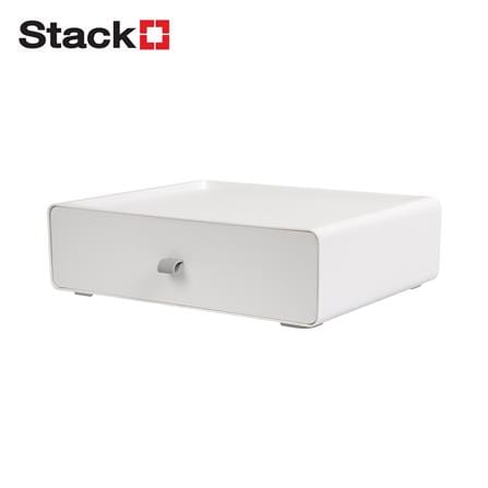 กล่องลิ้นชักเล็ก STACKO CUBE M 26.8x21x8 ซม. สีขาว_1