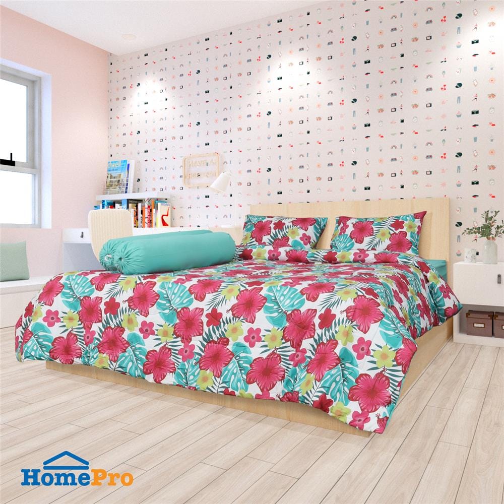 ชุดผ้าปูที่นอน 6 ฟุต 6 ชิ้น ME LIVING CHABA สีเขียว