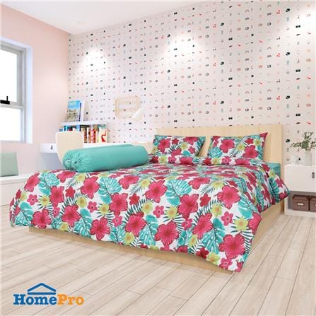 ชุดผ้าปูที่นอน 6 ฟุต 6 ชิ้น ME LIVING CHABA สีเขียว_0