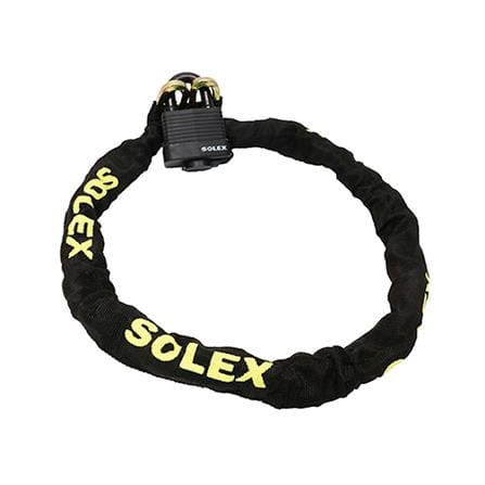 โซ่คล้องทั่วไป พร้อมกุญแจ SOLEX WP50 7 มม. 100 ซม. สีดำ_0