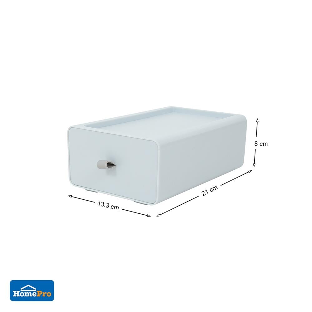 กล่องลิ้นชักเล็ก STACKO CUBE S 13.3x21x8 ซม. สีเทา