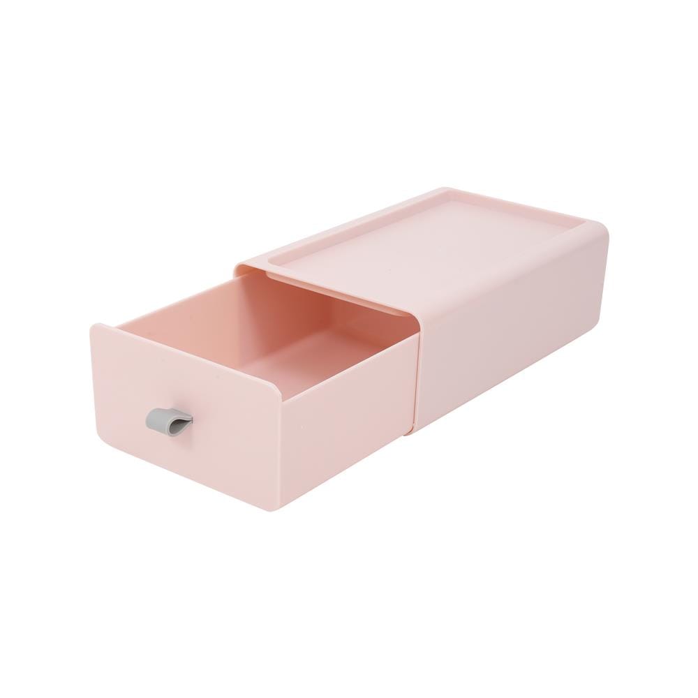 กล่องลิ้นชักเล็ก STACKO CUBE S 13.3x21x8 ซม. สีชมพู
