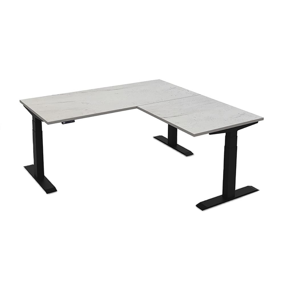 โต๊ะทำงานปรับระดับ ERGOTREND SIT 2 STAND GEN3 L-SHAPE 180 ซม. สี GRANITE/ดำ