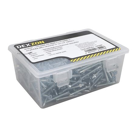 สกรูยึดไม้ฝามีปีก DEXZON TF 7X1-1/2 นิ้ว 500 ชิ้น_2