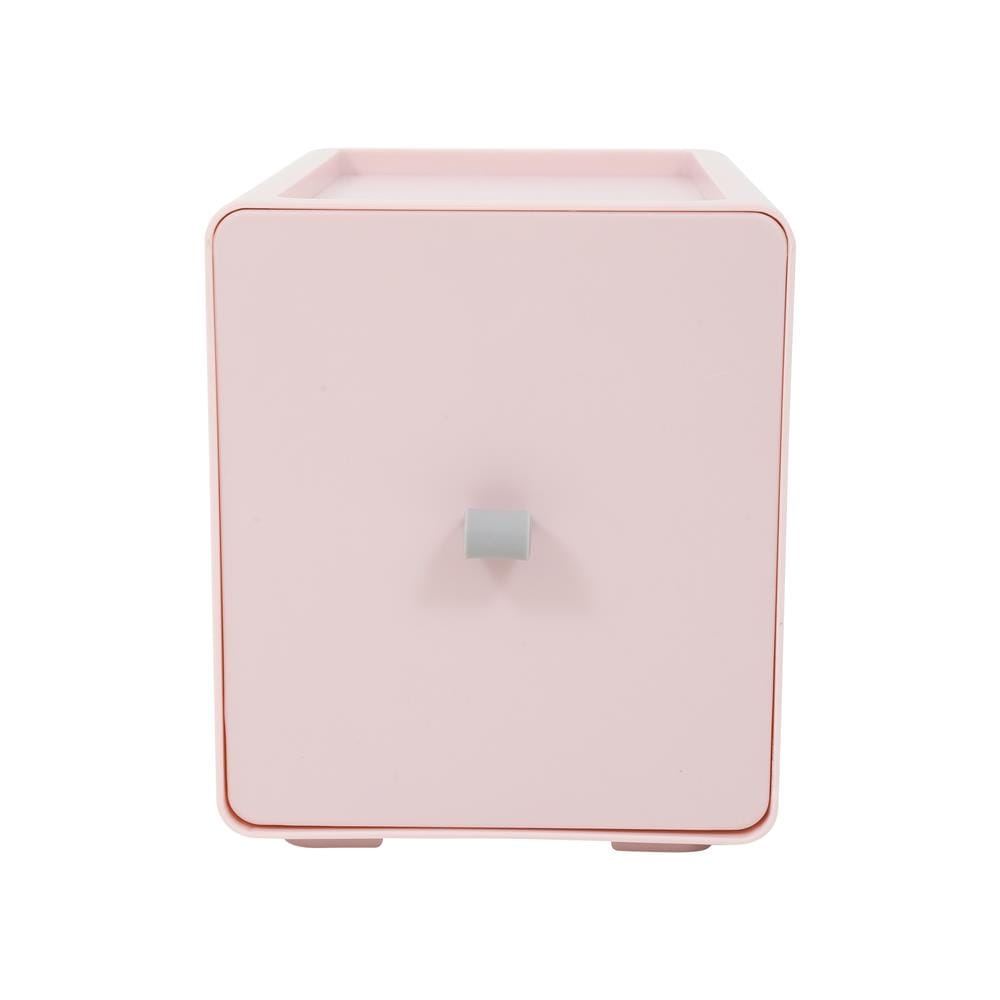 กล่องลิ้นชักเล็ก STACKO CUBE L 13.3x21x15.3 ซม. สีชมพู