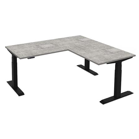 โต๊ะทำงานปรับระดับ ERGOTREND SIT 2 STAND GEN3 L-SHAPE 180 ซม. สี CONCRETE/ดำ_0