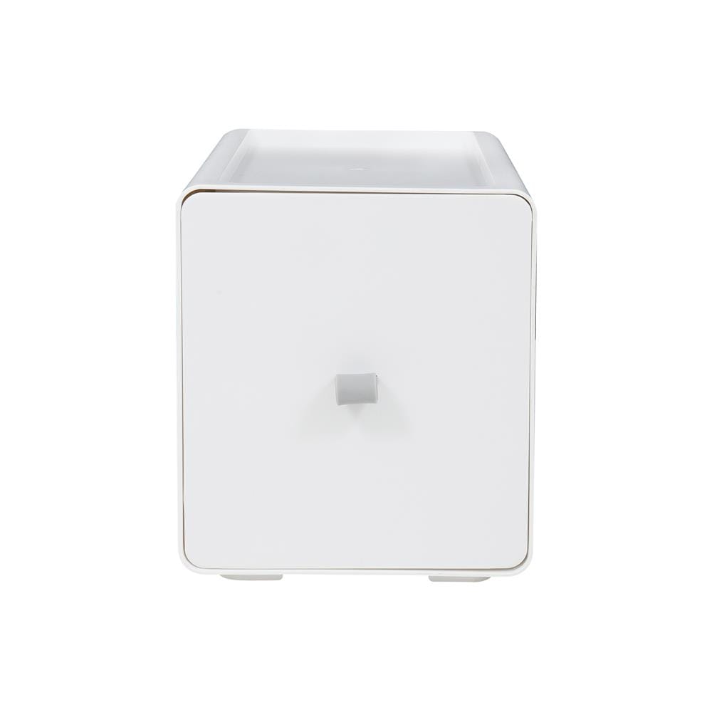 กล่องลิ้นชักเล็ก STACKO CUBE L 13.3x21x15.3 ซม. สีขาว