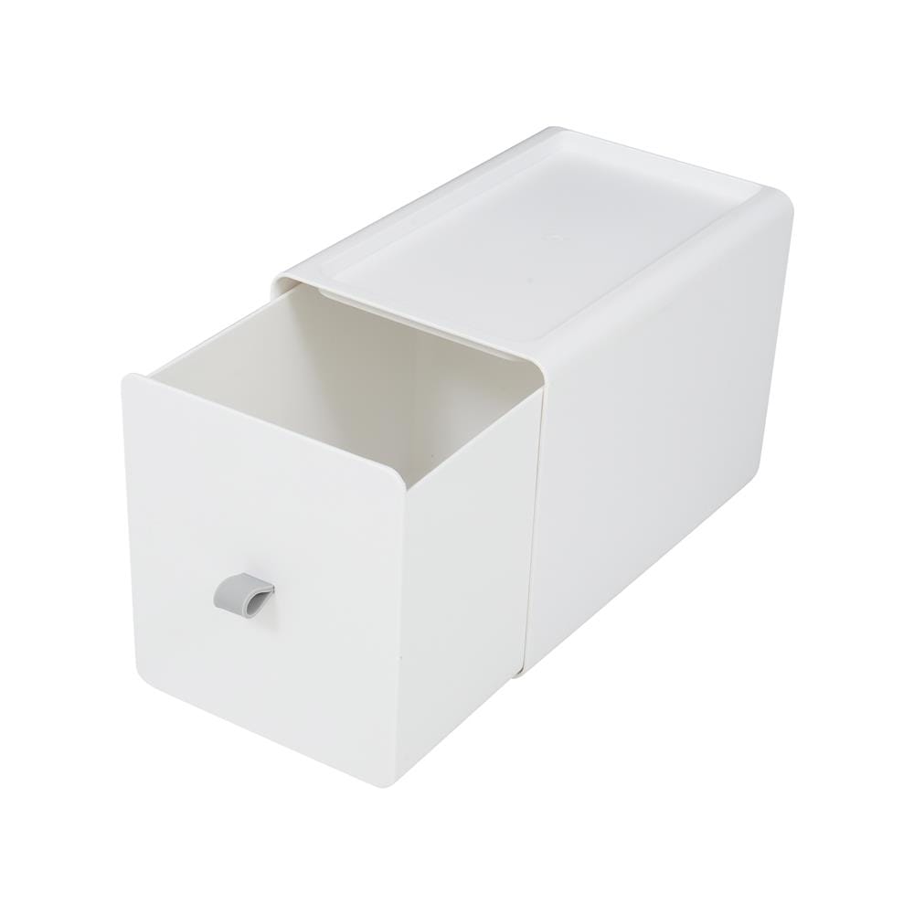 กล่องลิ้นชักเล็ก STACKO CUBE L 13.3x21x15.3 ซม. สีขาว