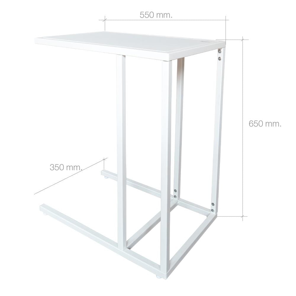โต๊ะข้าง FURINTREND STEEL SIDE TABLE สีขาว