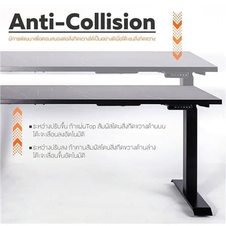 โต๊ะทำงานปรับระดับ ERGOTREND SIT 2 STAND GEN3 L-SHAPE 180 ซม. สีดำ_3