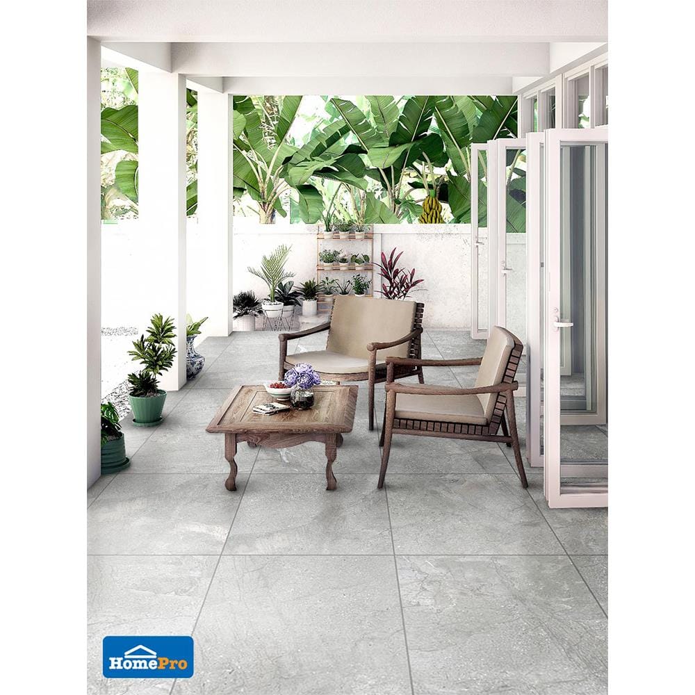 กระเบื้องพื้นพอร์ซเลน 60x60 ซม. COTTO บรีโอ กริจิโอ (HYG) PM 1.44M2