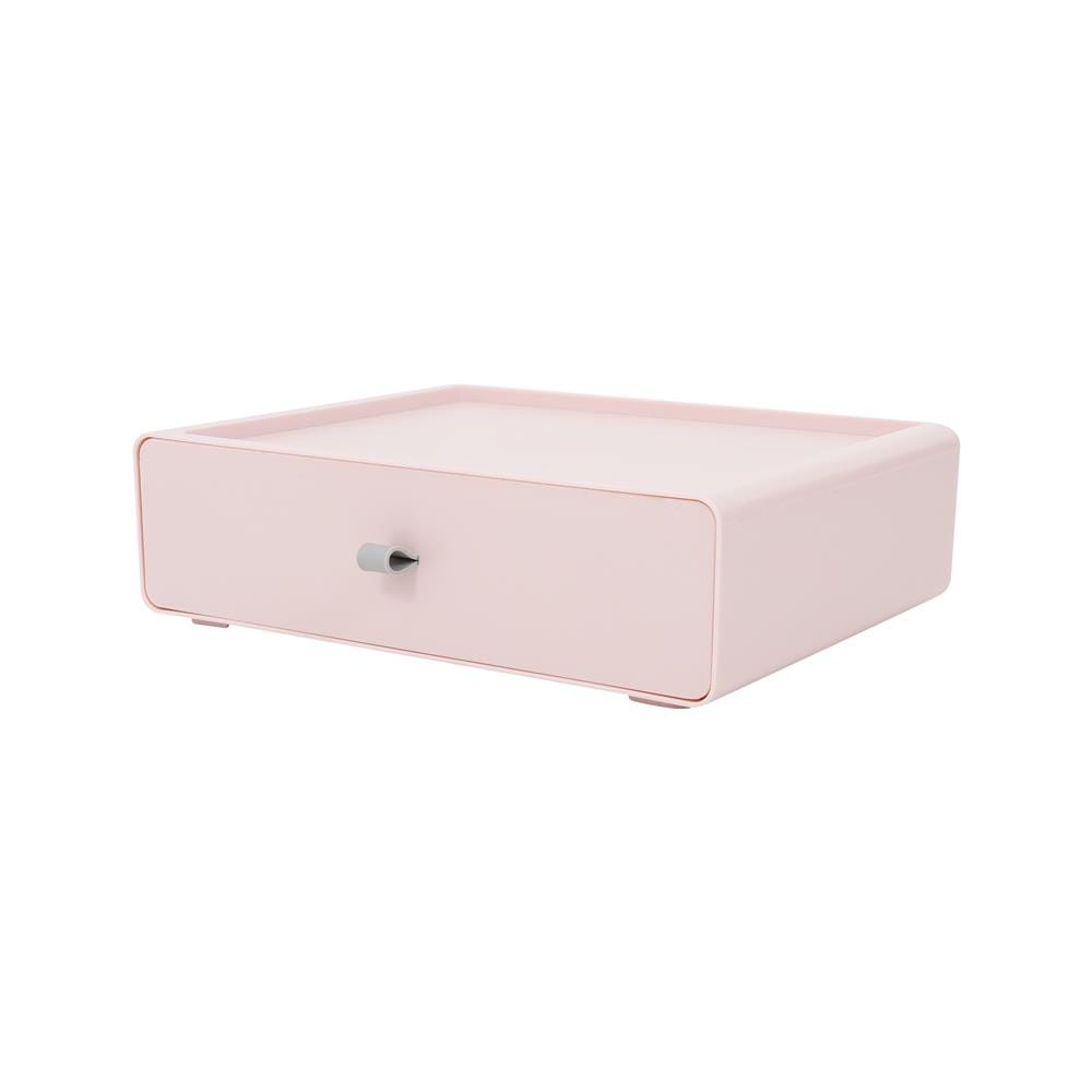 กล่องลิ้นชักเล็ก STACKO CUBE M 26.8x21x8 ซม. สีชมพู