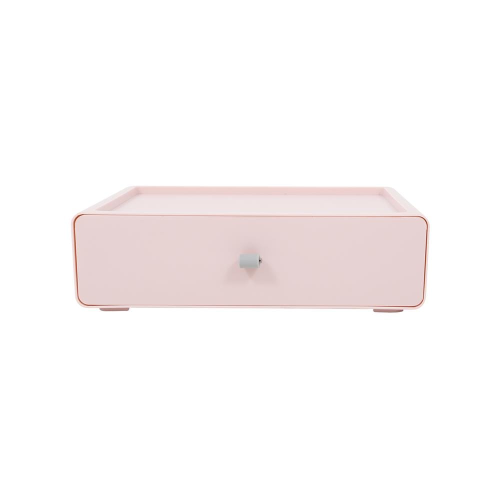 กล่องลิ้นชักเล็ก STACKO CUBE M 26.8x21x8 ซม. สีชมพู