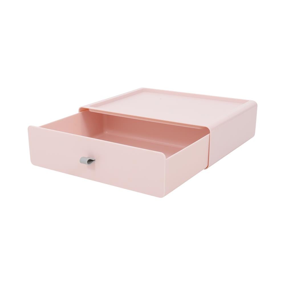 กล่องลิ้นชักเล็ก STACKO CUBE M 26.8x21x8 ซม. สีชมพู
