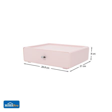 กล่องลิ้นชักเล็ก STACKO CUBE M 26.8x21x8 ซม. สีชมพู_8