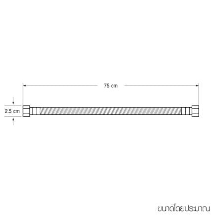 สายน้ำดีสเตนเลสน้ำอุ่น-น้ำเย็น WSP KN30 30 นิ้ว_7