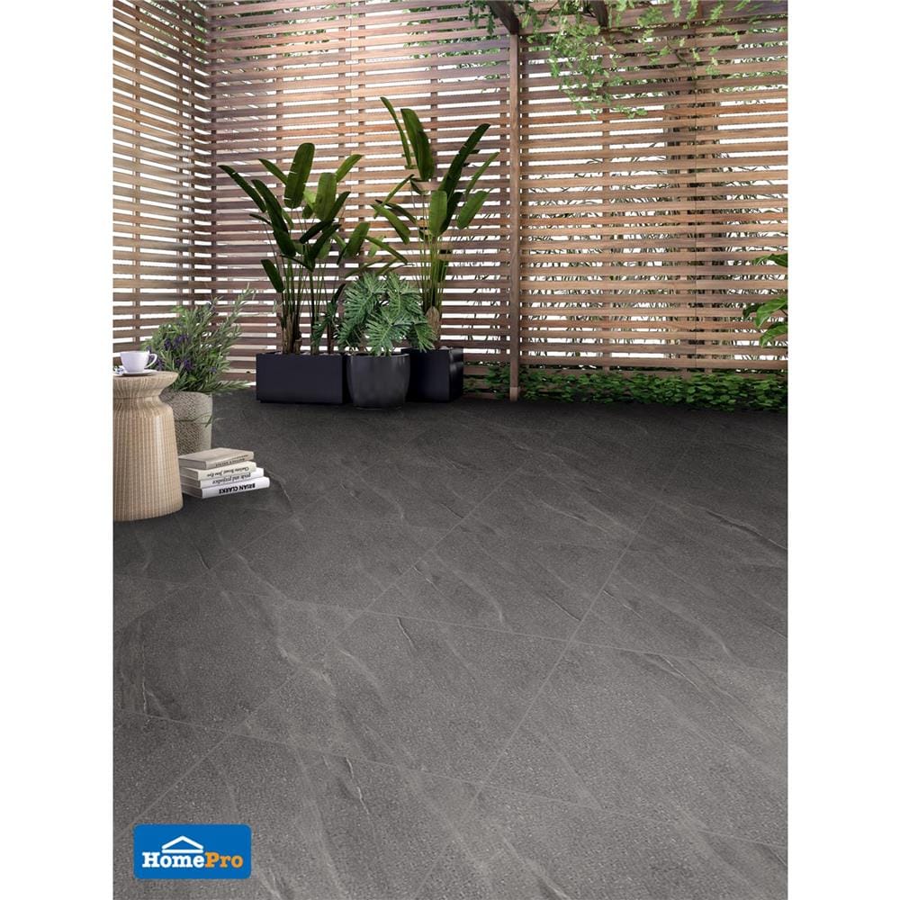 กระเบื้องพื้นพอร์ซเลน 60x60 ซม. COTTO บีทสโตน โคล (HYG) PM 1.44M2