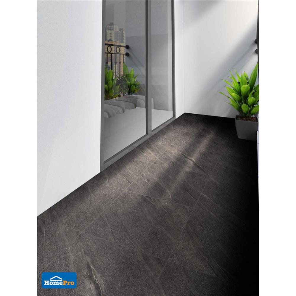 กระเบื้องพื้นพอร์ซเลน 60x60 ซม. COTTO บีทสโตน โคล (HYG) PM 1.44M2