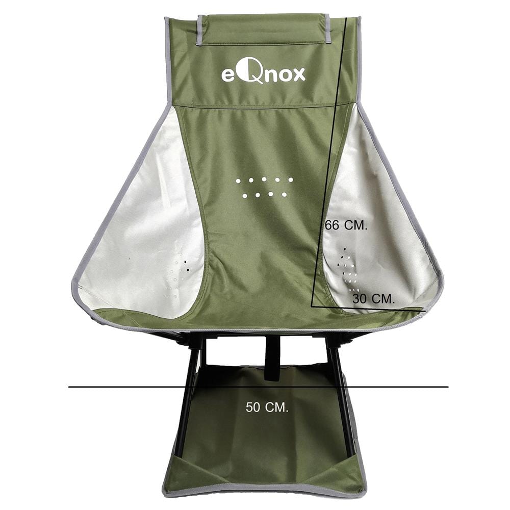 เก้าอี้สนาม EQNOX MOON CHAIR XL สีเขียว/เทา