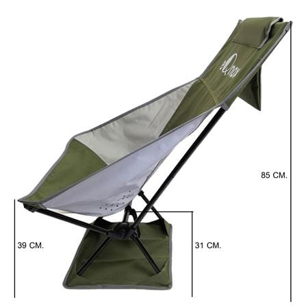 เก้าอี้สนาม EQNOX MOON CHAIR XL สีเขียว/เทา_6