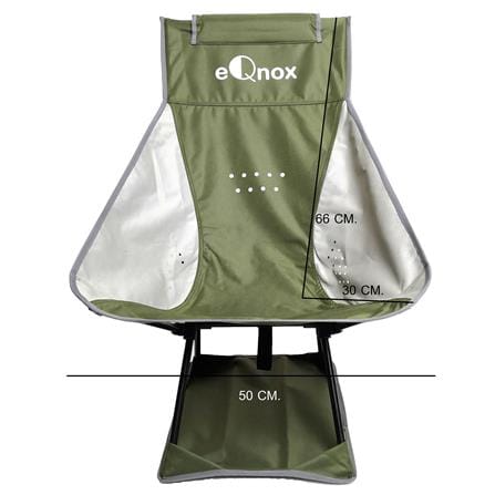 เก้าอี้สนาม EQNOX MOON CHAIR XL สีเขียว/เทา_5