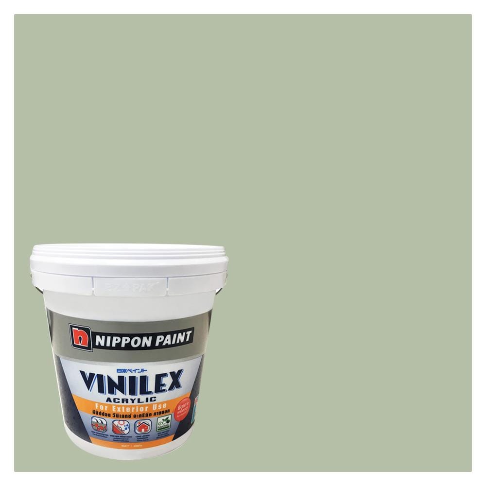 สีน้ำทาภายนอก NIPPON PAINT VINILEX ACRYLIC #NPBGG1755T สี SKYLARK ด้าน 2.5 แกลลอน
