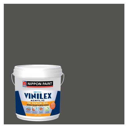สีน้ำทาภายนอก ชนิดกึ่งเงา NIPPON PAINT VINILEX ACRYLIC BASE D NPN2030A สี CRATER BLACK 9 ลิตร_0