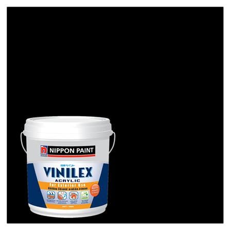 สีน้ำทาภายนอก ชนิดกึ่งเงา NIPPON PAINT VINILEX ACRYLIC BASE D 144 สี BLACK 9 ลิตร_0