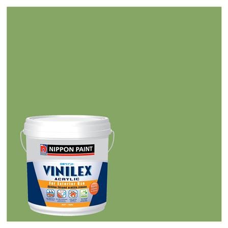 สีน้ำทาภายนอก ชนิดกึ่งเงา NIPPON PAINT VINILEX ACRYLIC BASE C NPBGG1786D สี PAINTER'S LEAF 9 ลิตร_0