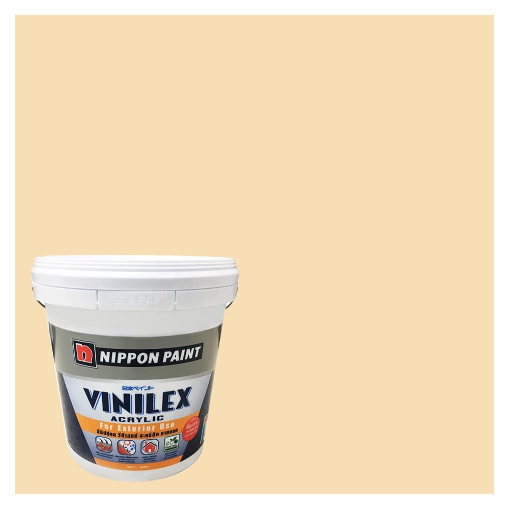 สีน้ำทาภายนอก NIPPON PAINT VINILEX ACRYLIC #T582 สี HONEY CREAM ด้าน 2.5 แกลลอน