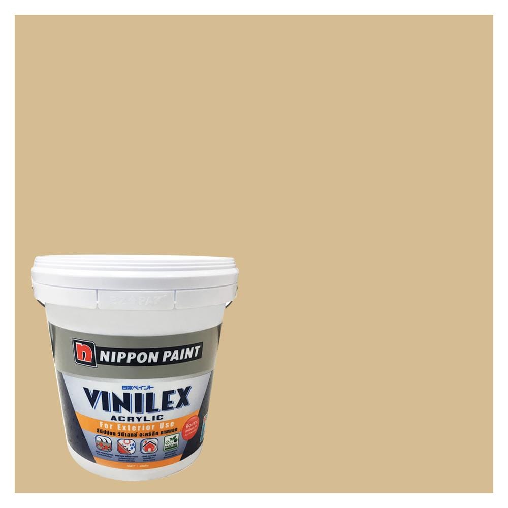 สีน้ำทาภายนอก NIPPON PAINT VINILEX ACRYLIC NPN1839T สี COMFY TAN ด้าน 2.5 แกลลอน