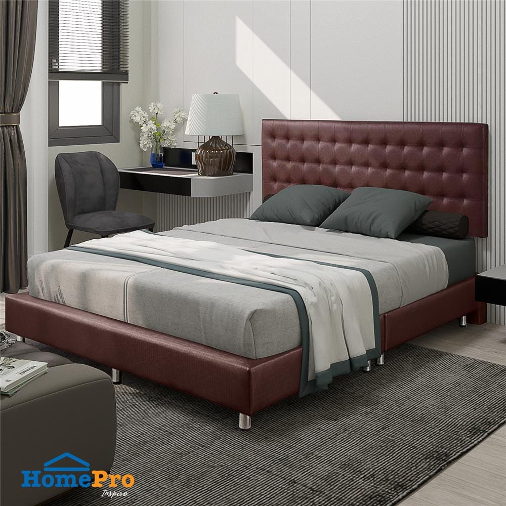ฐานรองหัวเตียง 5 ฟุต HOME LIVING STYLE MUNICH สีน้ำตาลอ่อน