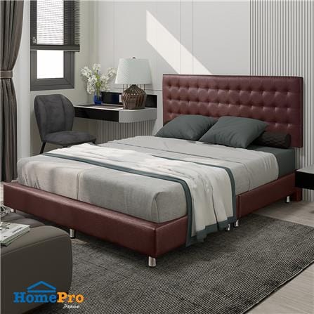 ฐานรองหัวเตียง 5 ฟุต HOME LIVING STYLE MUNICH สีน้ำตาลอ่อน_5