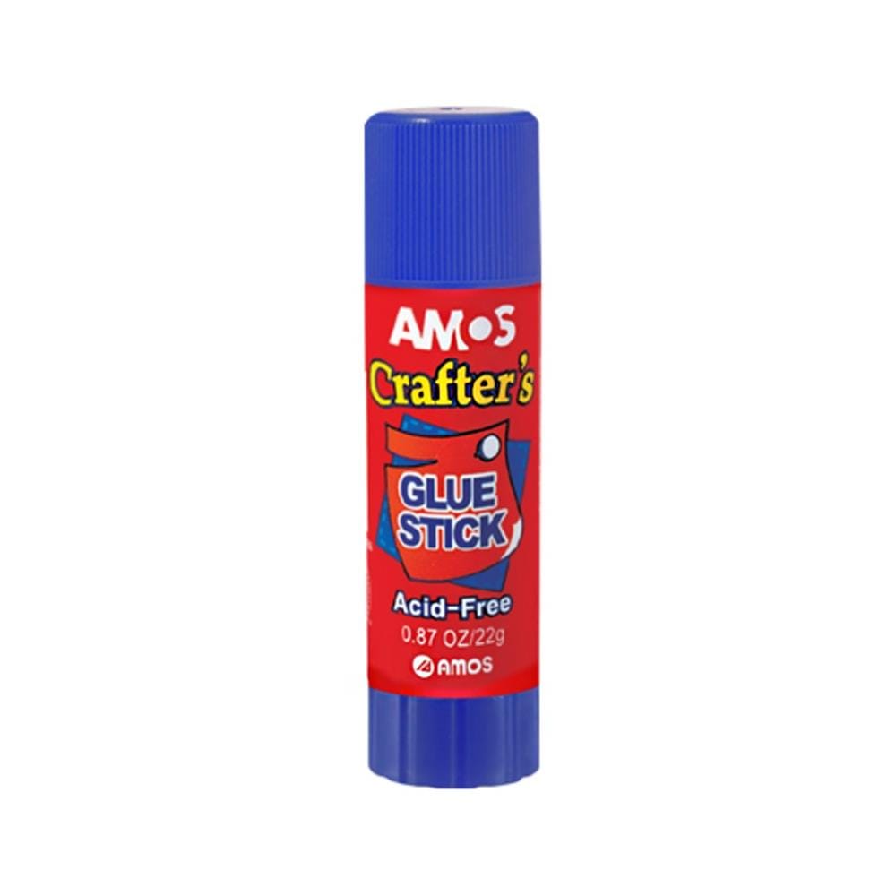 กาวแท่งติดกระดาษ AMOS 22 กรัม สีน้ำเงิน
