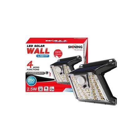 ไฟผนังภายนอก SOLAR SHINING S-WLL07B-SL 2.5 วัตต์ DAYLIGHT สีดำ_7