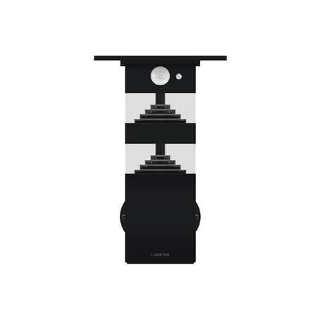 ไฟผนังภายนอก SOLAR LAMPTAN DOUBLE SHADE 10 วัตต์ WARMWHITE สีดำ_0