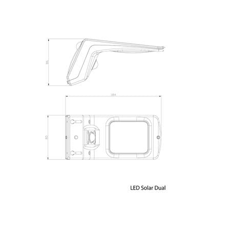 ไฟผนังภายนอก SOLAR SHINING S-WLL04B-SL 4 วัตต์ DAYLIGHT/WARMWHITE สีดำ_8
