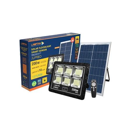 ไฟสปอตไลท์ SOLAR LAMPTAN FLOOD 200 วัตต์ WARMWHITE สีดำ_3