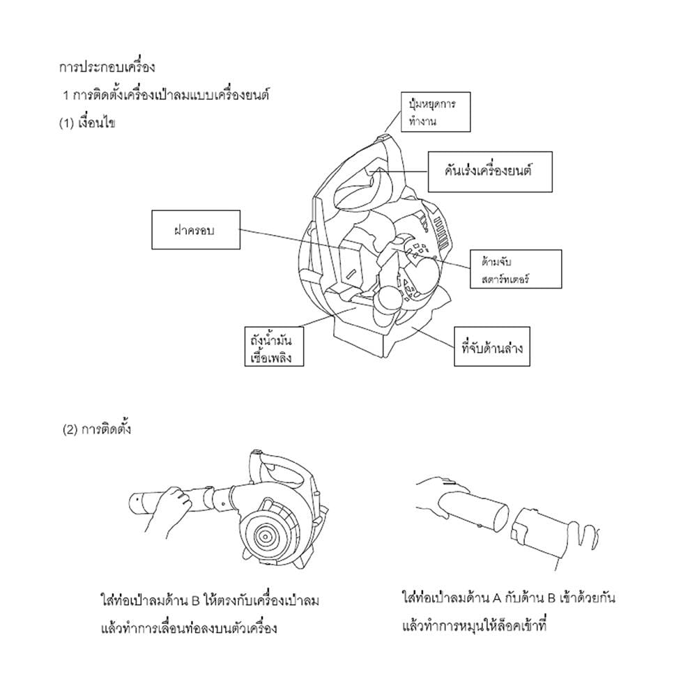 เครื่องเป่าลมใบไม้ ROWEL RW-BW280 1.2HP