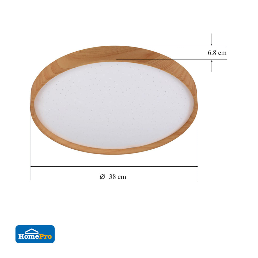 ไฟเพดาน LED CARINI ZY828-ML 15 นิ้ว 36 วัตต์ DAYLIGHT สีขาว/น้ำตาล