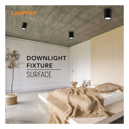ดาวน์ไลท์ LAMPTAN SURFACE 6 นิ้ว สีดำ กลม_4