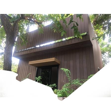 ไม้ผนังภายนอก WATSADUNIYOM 6 นิ้ว ลายเรียบปัดเสี้ยน 15.6X300x2.1 ซม.สีน้ำตาลเข้ม_1