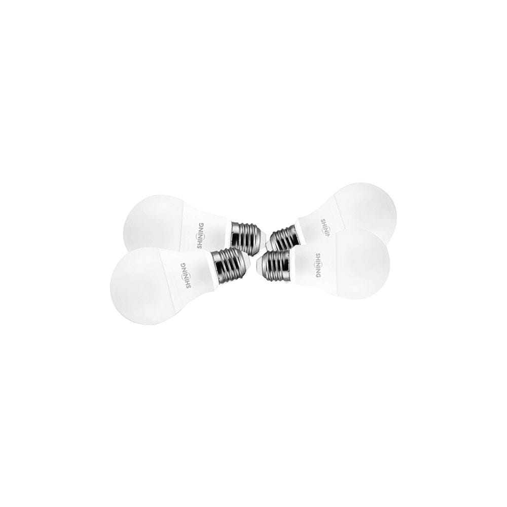 หลอด LED SHINING A60 9 วัตต์ DAYLIGHT E27 แพ็ก 4 ชิ้น