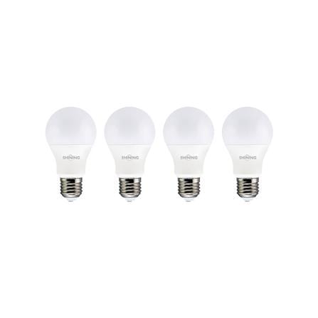 หลอด LED SHINING A60 9 วัตต์ DAYLIGHT E27 แพ็ก 4 ชิ้น