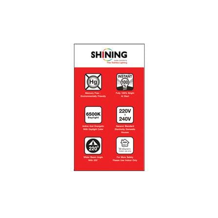 หลอด LED SHINING A60 9 วัตต์ DAYLIGHT E27 แพ็ก 4 ชิ้น_5