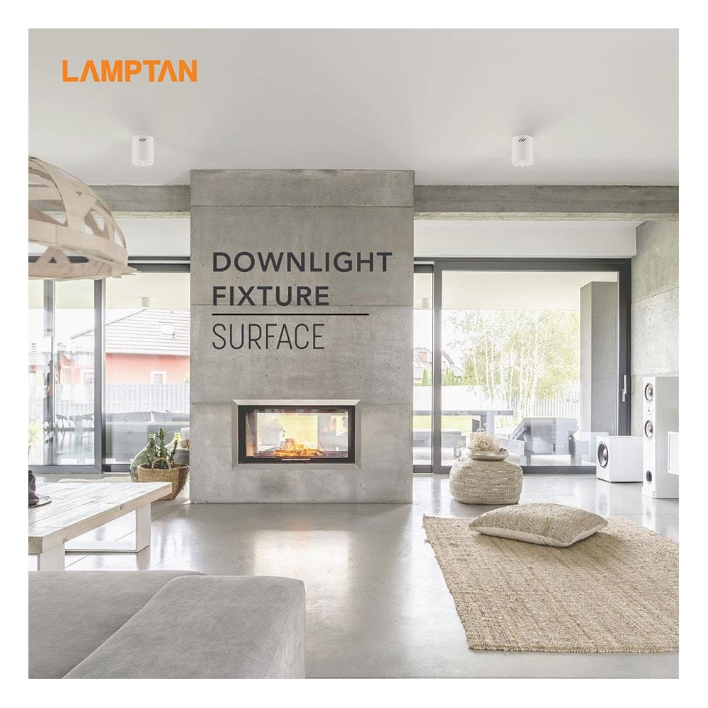 ดาวน์ไลท์ LAMPTAN SURFACE 4 นิ้ว สีขาว กลม