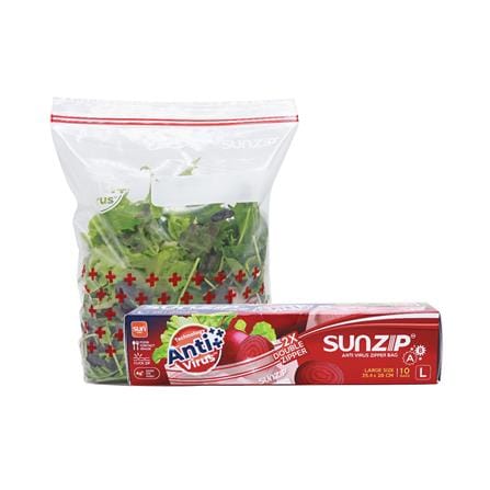 ถุงซิป SUNZIP ANTI VIRUS L 25.4 ซม.x28 ซม._0